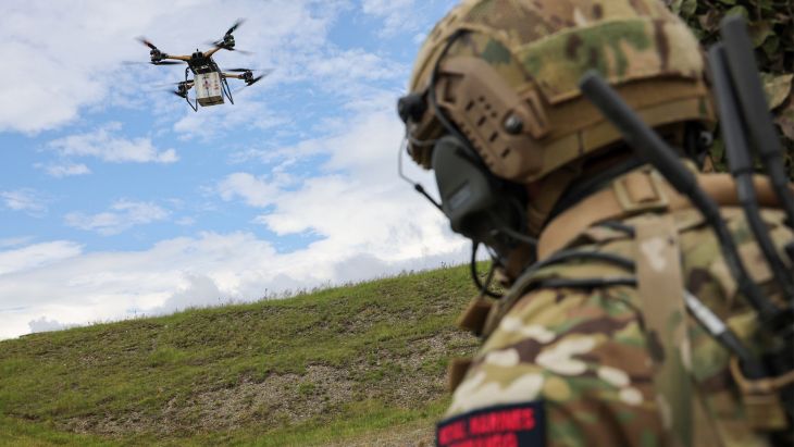 A Malloy T-150 brings medical supplies to the Commandos