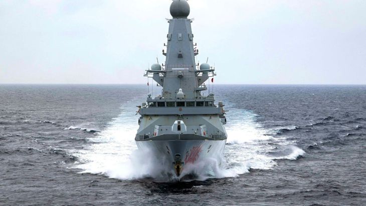 HMS Dragon in the eastern Mediterranean