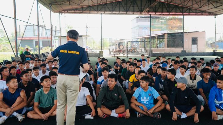  First stage of Gurkha recruiting process 