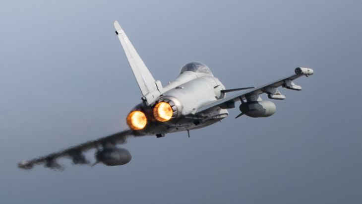 The Typhoons and F-16s on Operation Biloxi have to be airborne within 15 minutes of the QRA alarm going off (Picture: MOD)