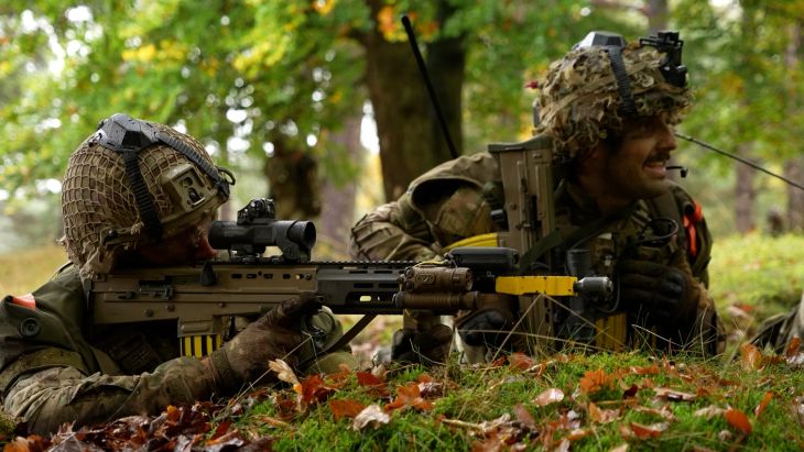 Could you tell is these men are regulars or reservists? Neither could the enemy