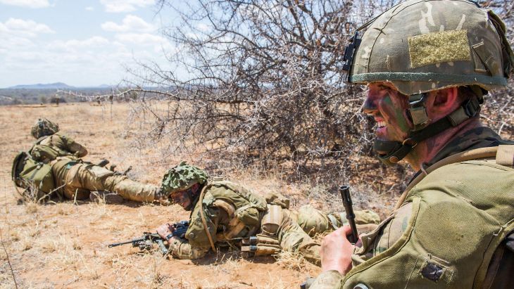 These infanteers from The Rifles are typical of the soldiers who've benefited from the training facilities provided in Kenya since the early 1960s (Picture: Alamy)