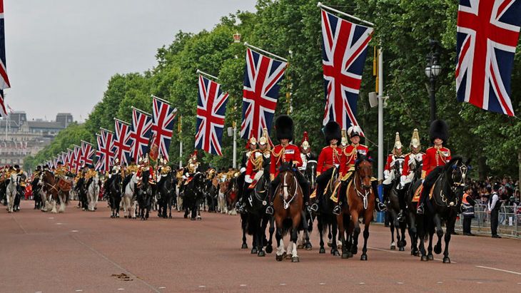 Armed Forces personnel pictured during Jubilee parade in London 050622 CREDIT Crown Copyright