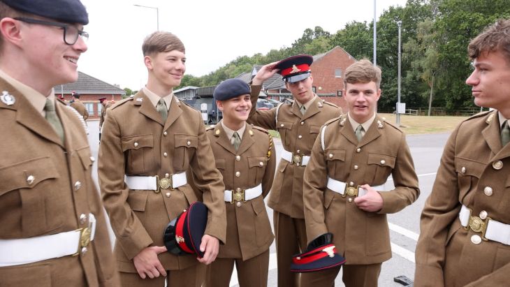The Army's most recent personnel statistics showed that for every 20 applications received from potential recruits, just one resulted in a person starting basic training (Picture: BFBS)