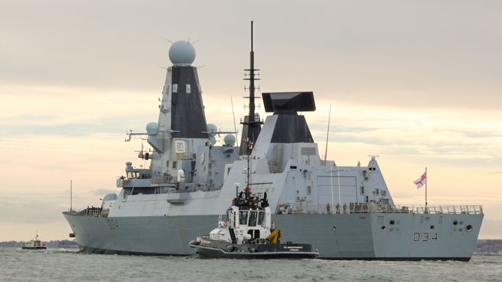 HMS Diamond is one of the Daring-class Type 45 air defence destroyers (Picture: MOD)