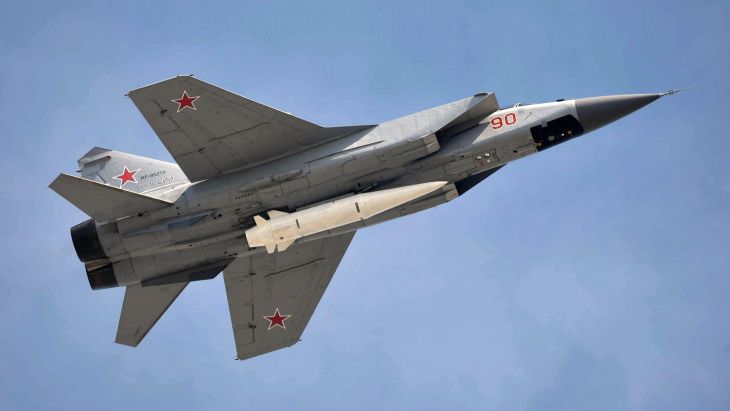 The Kh-47M2 Kinzhal can be launched from the Mikoyan MIG-31K