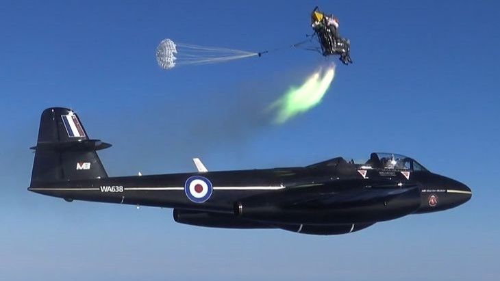 Pilot ejecting from aircraft 021025 Credit Martin Baker Facebook