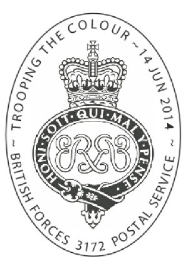 Special commemorative cover for Trooping The Colour 2014