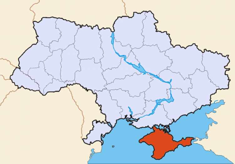 Map of Ukraine political Crimea by Spiridon Ion Cepleanu