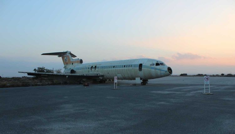 One lonely Trident Sunjet remains at the abandoned airport