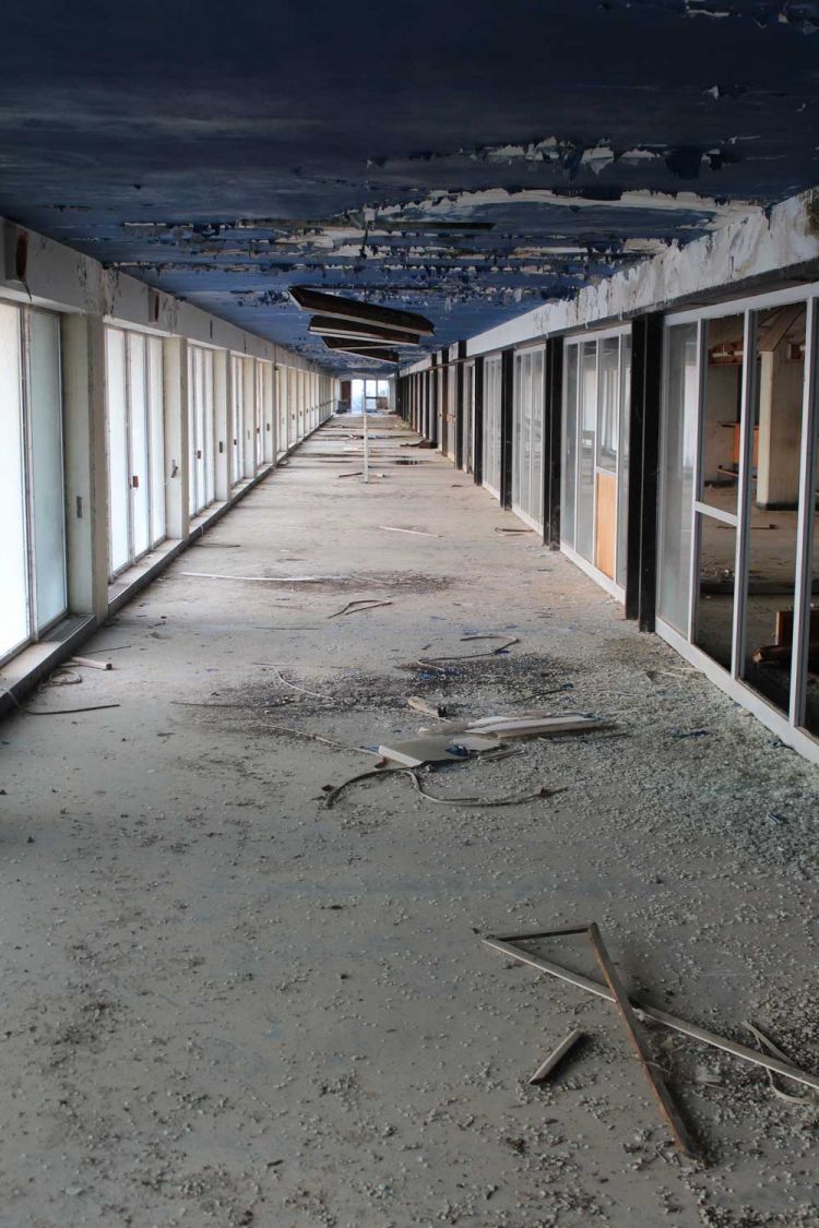 The empty corridors are particularly eerie