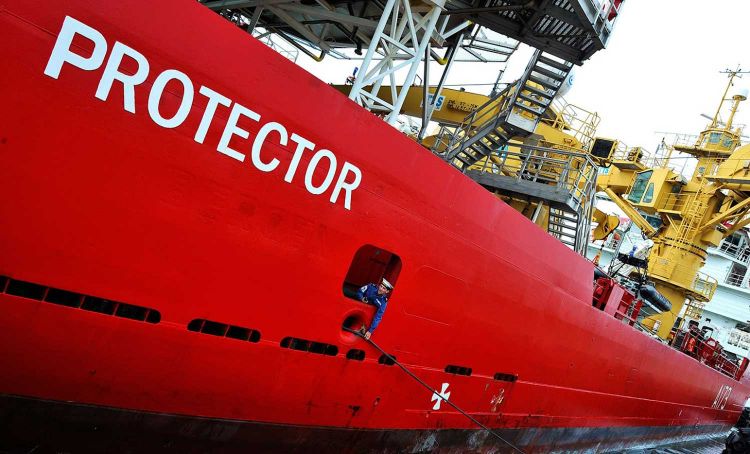 Royal Navy Icebreaker HMS Protector 