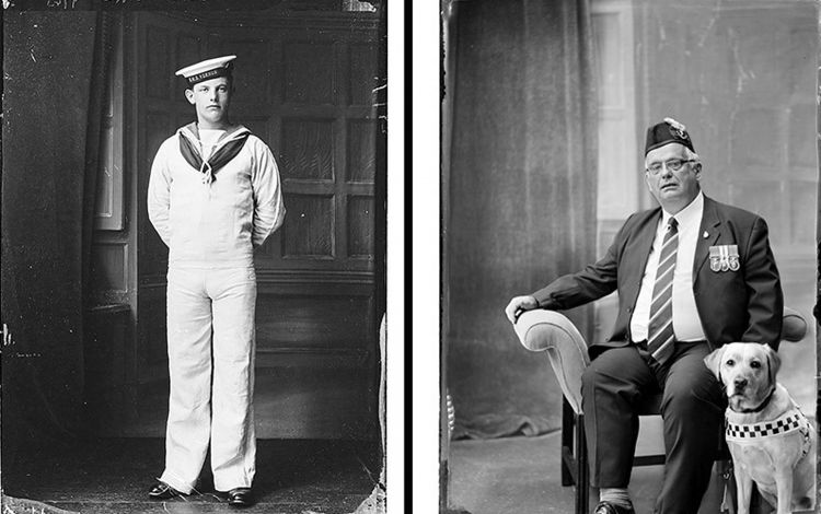 WW1 Able Seaman Towner, Royal Navy. Staff Sergeant Alan Hughes, Queen's Own Highlanders, served until 1986 WW1 Able Seaman Towner, Royal Navy. Staff Sergeant Alan Hughes, Queen's Own Highlanders, served until 1986