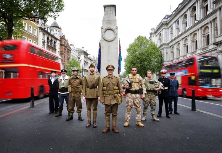 Ex-Servicemen gather at The Cenotaph