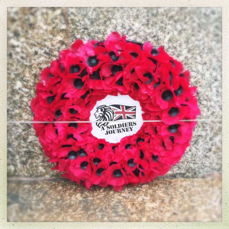 The Remembrance wreath laid on behalf of Rick Clement