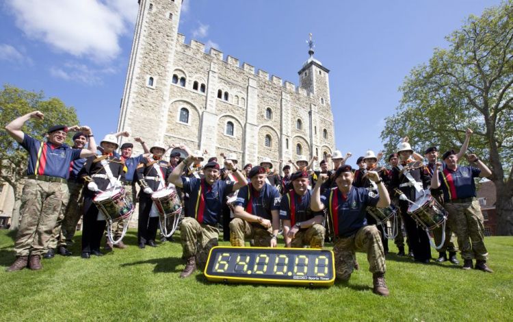 The Royal Marines Corps of Drums at the Tower of London