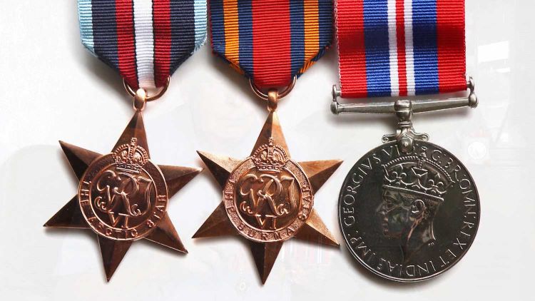 Geoff earned these medals for his service during the Second World War