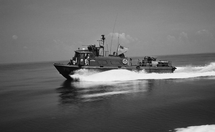 Swift Boat PCF On Patrol Near Cua Viet