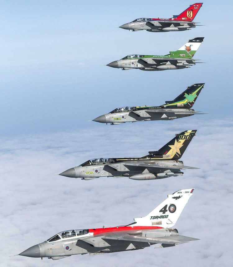 RAF Tornado GR4s Get Centenary Tail Fin Makeover