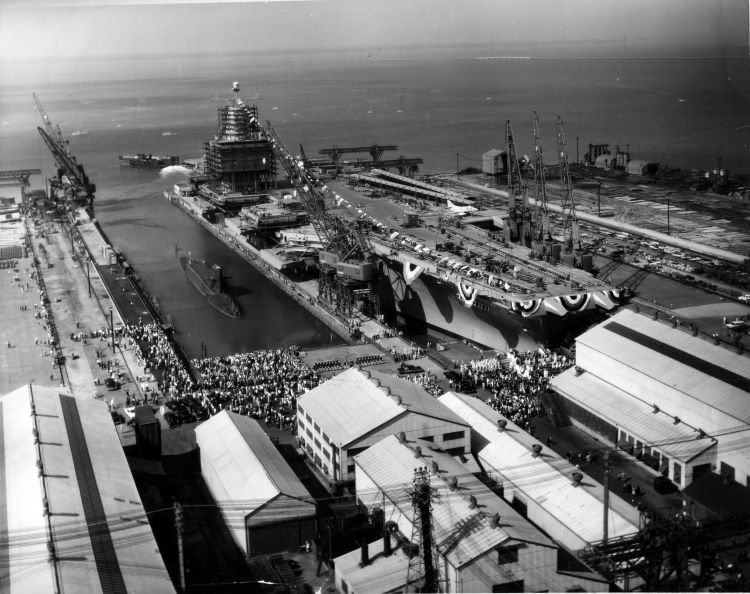 The christening of the USS Enterprise in 1960