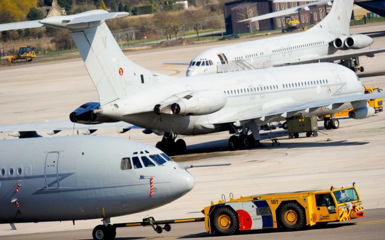 Royal Air Force VC10 aircraft from 101 Squadron at RAF Brize Norton