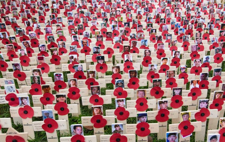 Crosses laid for Service personnel killed in Afghanistan