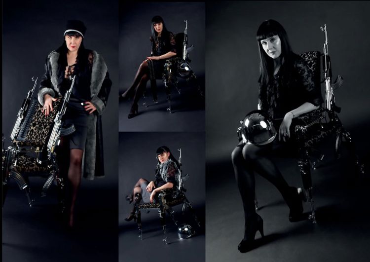 Rainer Weber's AK47 Chair. Pic Courtesy Alexandra Schedl