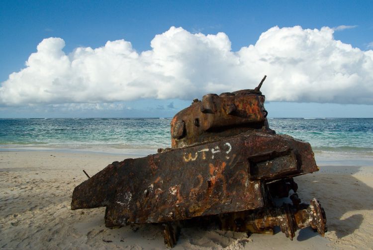 Rusting Tanks Serve As Rusting Mementos