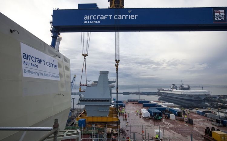 Impressive Super Structure Installed On HMS Prince Of Wales 