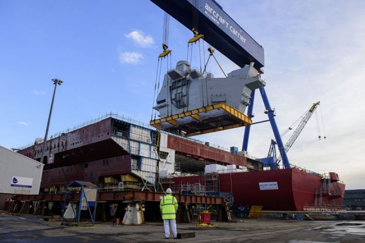 Impressive Super Structure Installed On HMS Prince Of Wales 