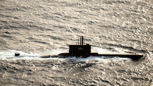 Cover image: File photo of the missing Indonesian submarine (Picture: Stocktrek Images/Alamy Stock Photo).
