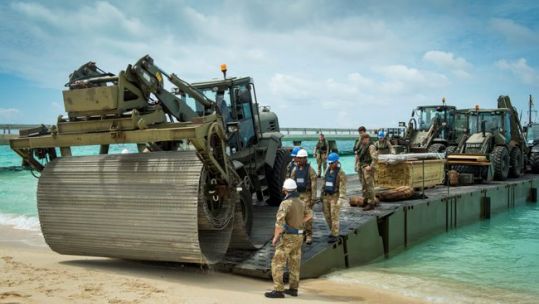 Cover image: An Army Mexifloat raft during disaster relief operations in the Caribbean (Picture: MOD).