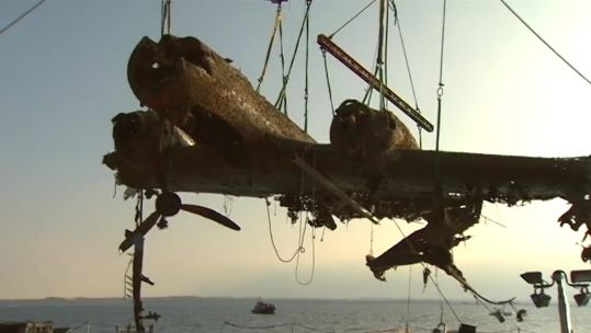  the only surviving German Second World War Dornier 17 bomber was recovered from Goodwin Sands in 2013 Credit BFBS
