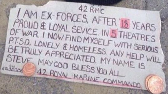 'Fake' Homeless Royal Marine Appeal