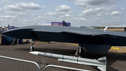  Boeing MQ-28 Ghost Bat Farnborough International Airshow 230726 CREDIT BFBS