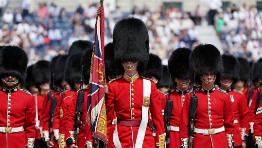 These soldiers from The Grenadier Guards were among the roughly 1, 000 soldiers and 200 horses that took part in the Major General's Review  (Picture: MOD)
