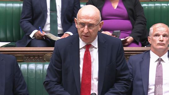 Defence Secretary John Healey speaking in Commons during Defence Questions
