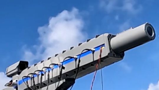 The railgun was tested on board the JS Asuka, a ship built for the Japanese navy to act as a testbed