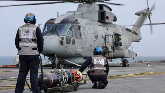 The Merlin Mk2 is capable of carrying up to four Sting Ray torpedoes - its primary anti-submarine weapon