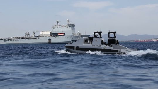 RNMB Ariadne is a uncrewed surface vessel used for Maritime Mine Counter Measures (Picture: Royal Navy) 