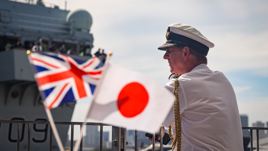 02092025 HMS Prince of Wales sets sail from Tokyo CRED MOD
