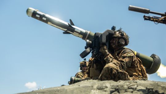 The US Government Accountability Office report highlighted the FGM-148 Javelin, this one being fired by a US Marine from 3rd Littoral Combat Team, as being one of the munitions at risk