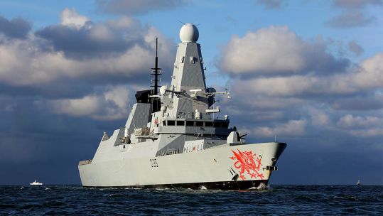 MS Dragon is currently taking on stocks of munitions before she departs to the eastern Mediterranean next week to bolster defences in the region