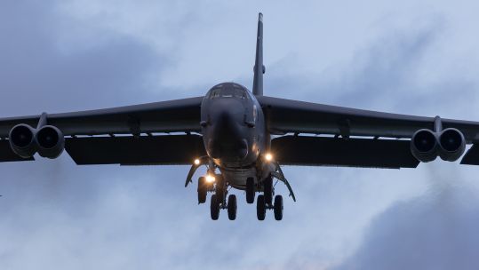 Thanks to the length of its main runway, RAF Fairford can handle the US Air Force's large bombers - the B-52, B-1 and B-2