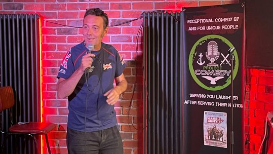 Project Comedy's Jay Saunders performs at the Edinburgh Fringe