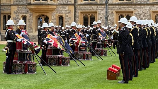 Colours are ceremonial flags which traditionally served as rallying points in battle - to lose them to the enemy was regarded as the ultimate shame any unit could suffer (Picture: BFBS)