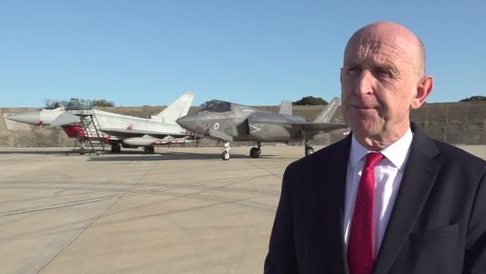 John Healey gave his thanks to the personnel who are protecting not just British interests, but the whole island of Cyprus