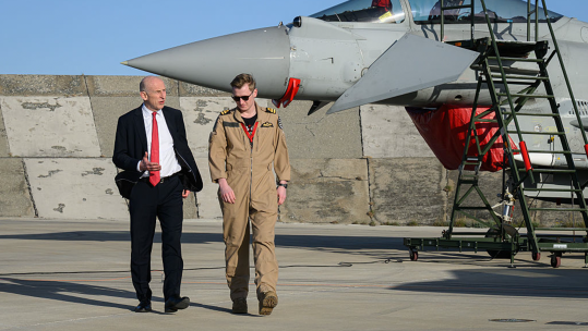John Healey visited RAF Akrotiri and met personnel