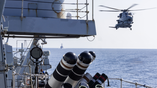 USS Higgins crossing the Taiwan Strait in 2025