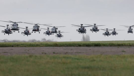 The mass take-off marked the start of Exercise Pinion Titan